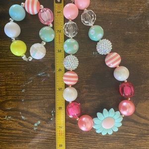 Bubblegum bead necklace bracelet Set